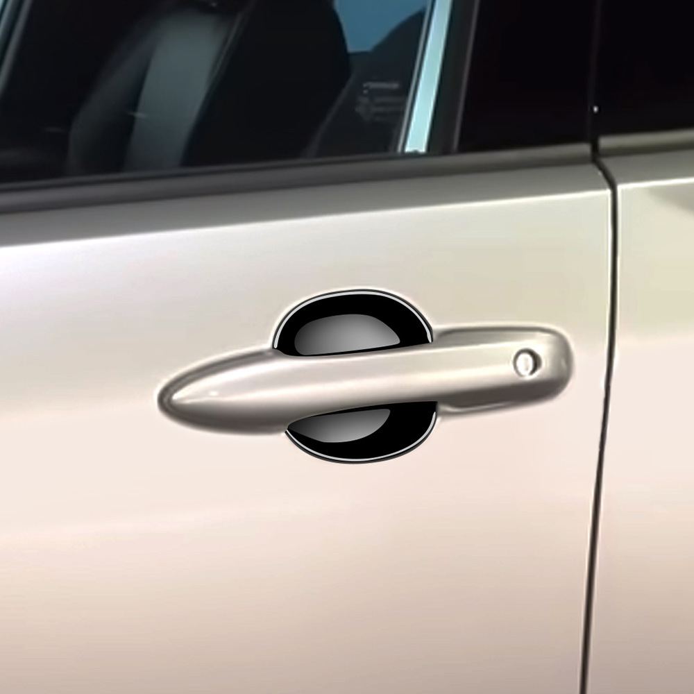 适用23款PRIUS普锐斯60系外门碗拉手外饰改装碳纤纹理电镀银装饰