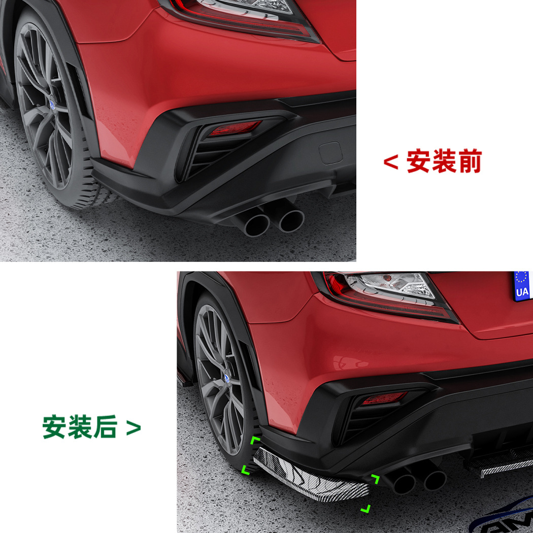 适用斯巴鲁WRX STI VB 2022+后杠后包角车贴扰流板外饰跨境改装