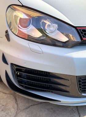 适用大众高尔夫6 高6 Golf MK6 GTI GTD风刀格栅前风刀车贴改装