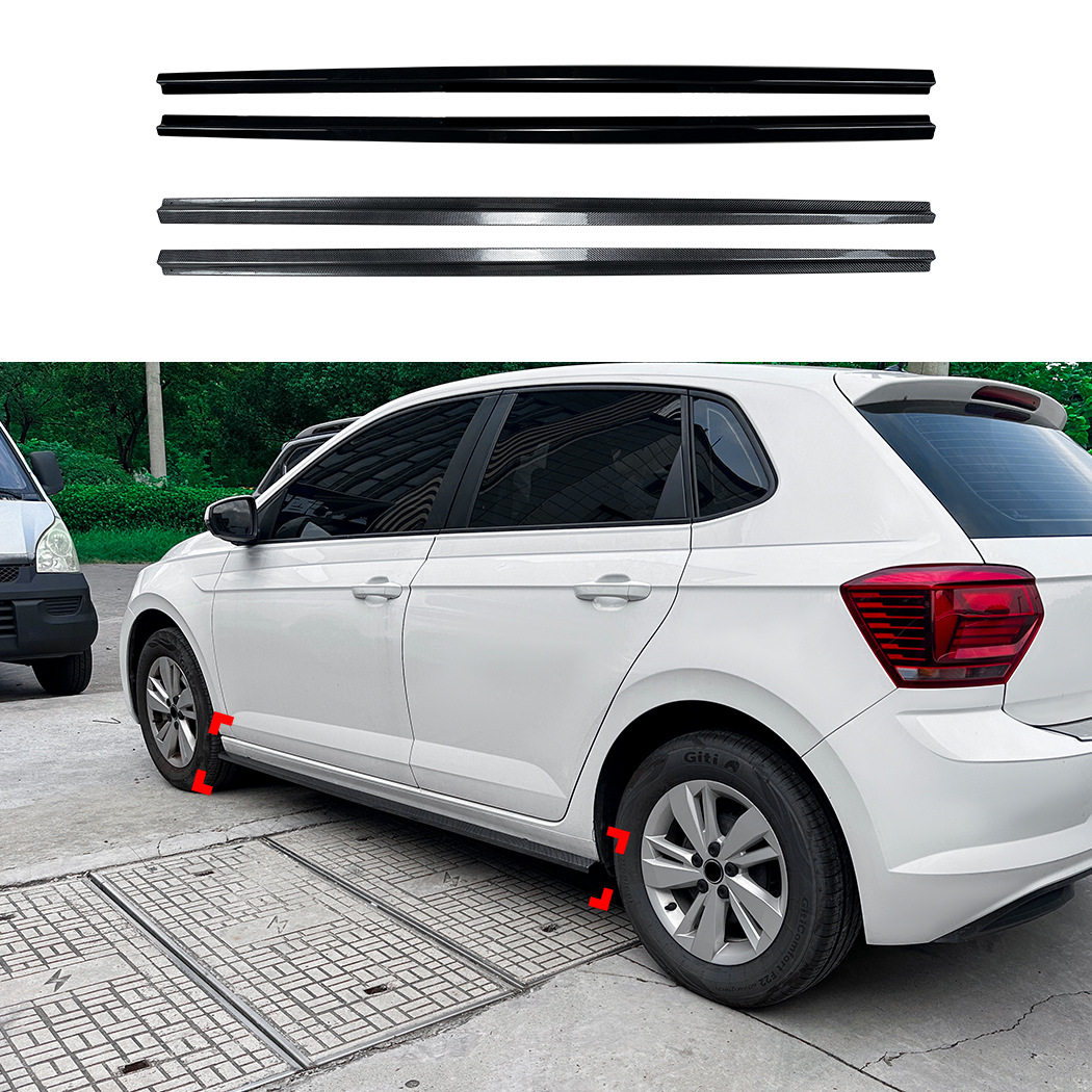 适用大众Polo MK6 2018+波罗侧裙小包围扰流板跨境改装