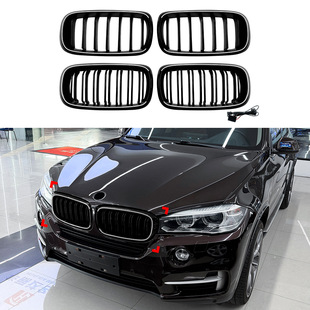 适用宝马X5 F15 X6 F16 2014-2018带灯LED发光中网进气格栅改装