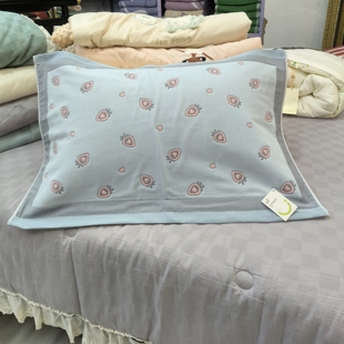 新款建斌纯棉四层纱布精品提花大枕巾卡通经典学生宿舍家用一对装