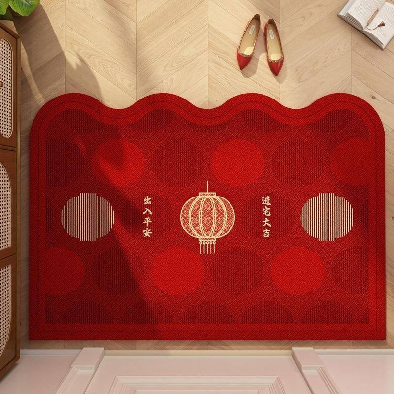 中式水晶绒新年入户门垫进门家用脚垫高级感入门户红色地毯房间,居家布艺,地毯,淘宝优惠券,粉丝福利购,淘宝优惠卷