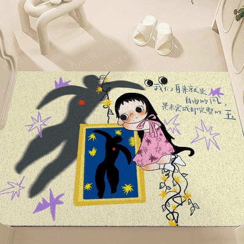 卡通小玉yu入户门地垫耐磨除尘水