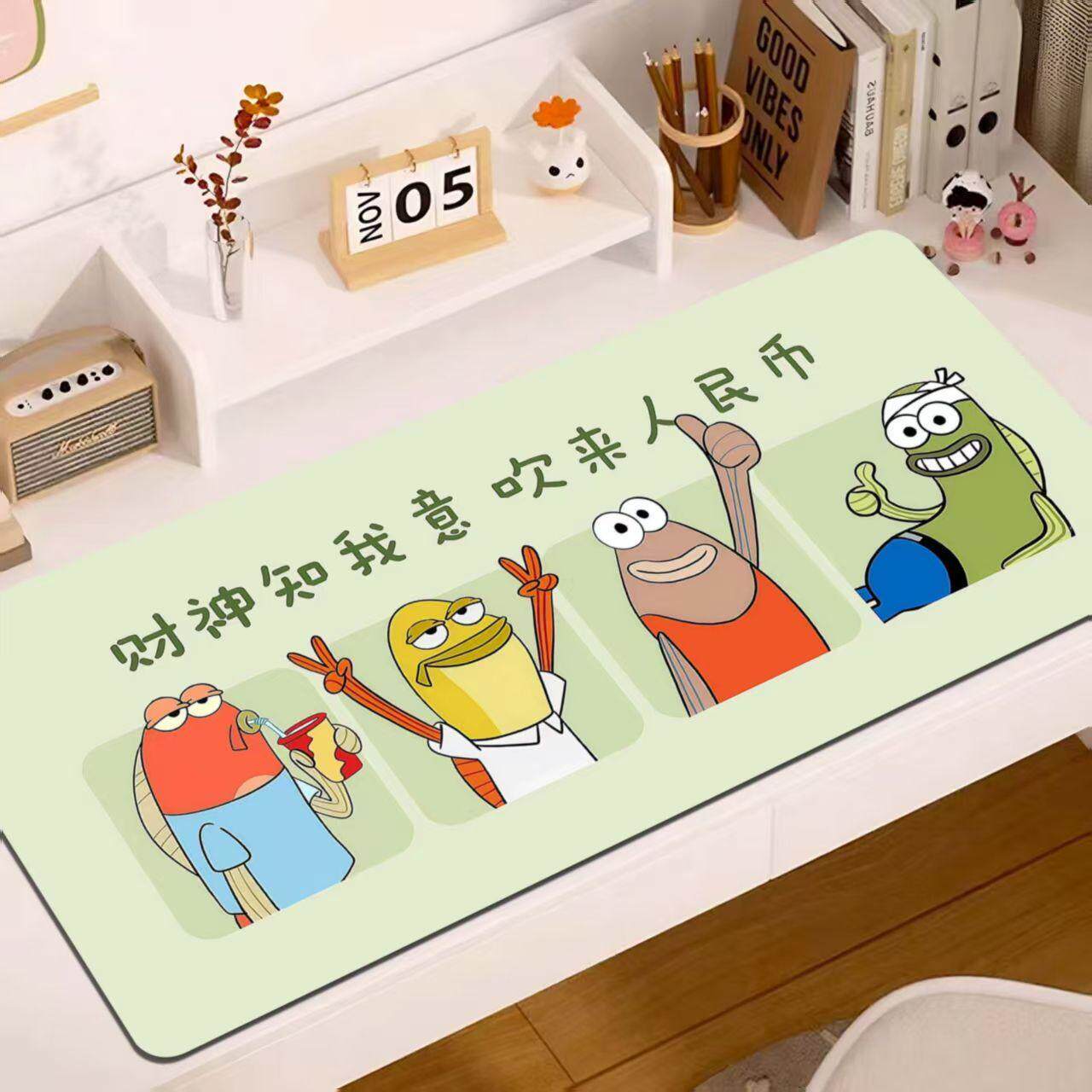 鼠标垫比奇堡硅藻泥办公室桌垫工位易打理桌面电脑键盘办公桌垫