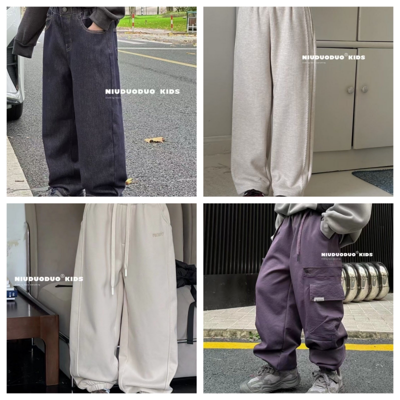 牛哆哆特价运动裤宝宝裤子男童牛仔裤裤女童针织裤加绒长裤