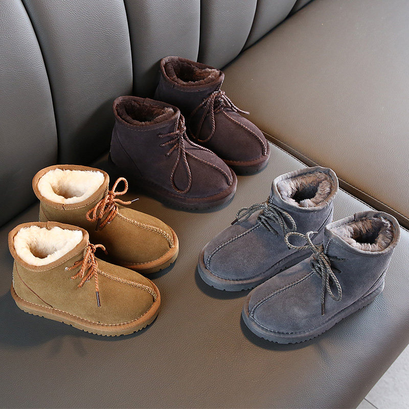 【断码清仓】真皮儿童雪地靴男皮毛一体童鞋棉鞋加绒防滑中小童,童鞋/婴儿鞋/亲子鞋,雪地靴,淘宝优惠券,粉丝福利购,淘宝优惠卷