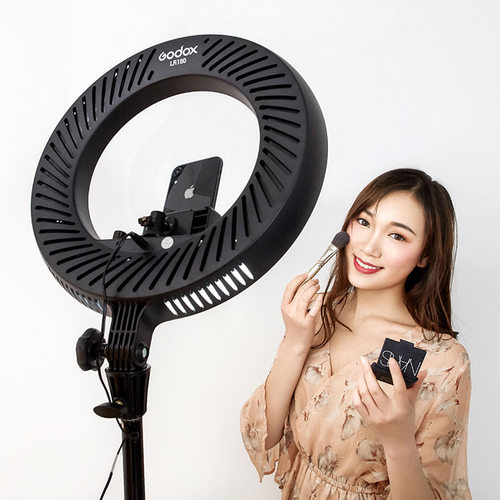 环形灯LR180环形补光灯 LED摄影灯环形补光灯美颜灯纹绣补光
