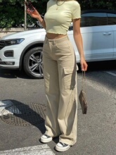 Cargo Pants for Women High Waist Baggy Jeans工装裤女士牛仔裤