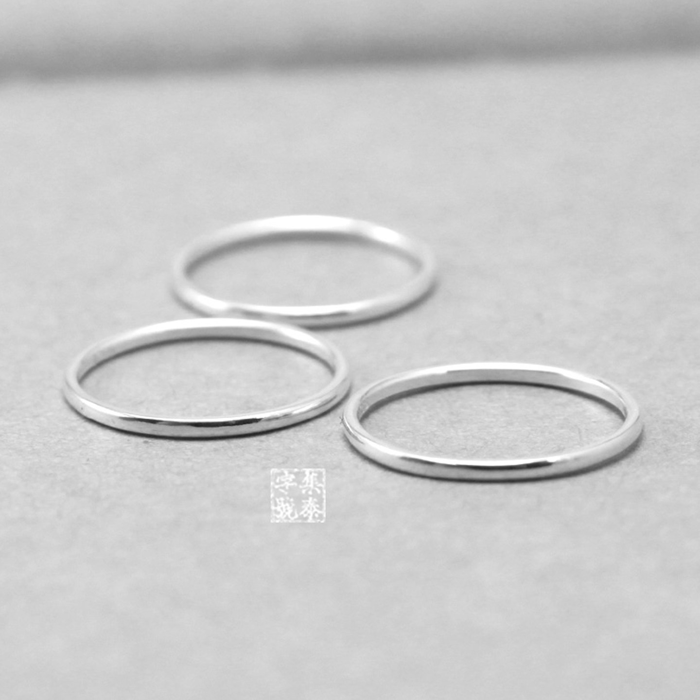 s925纯银1mm十指线戒指学生光面个性食指关节极细指环女小指尾戒