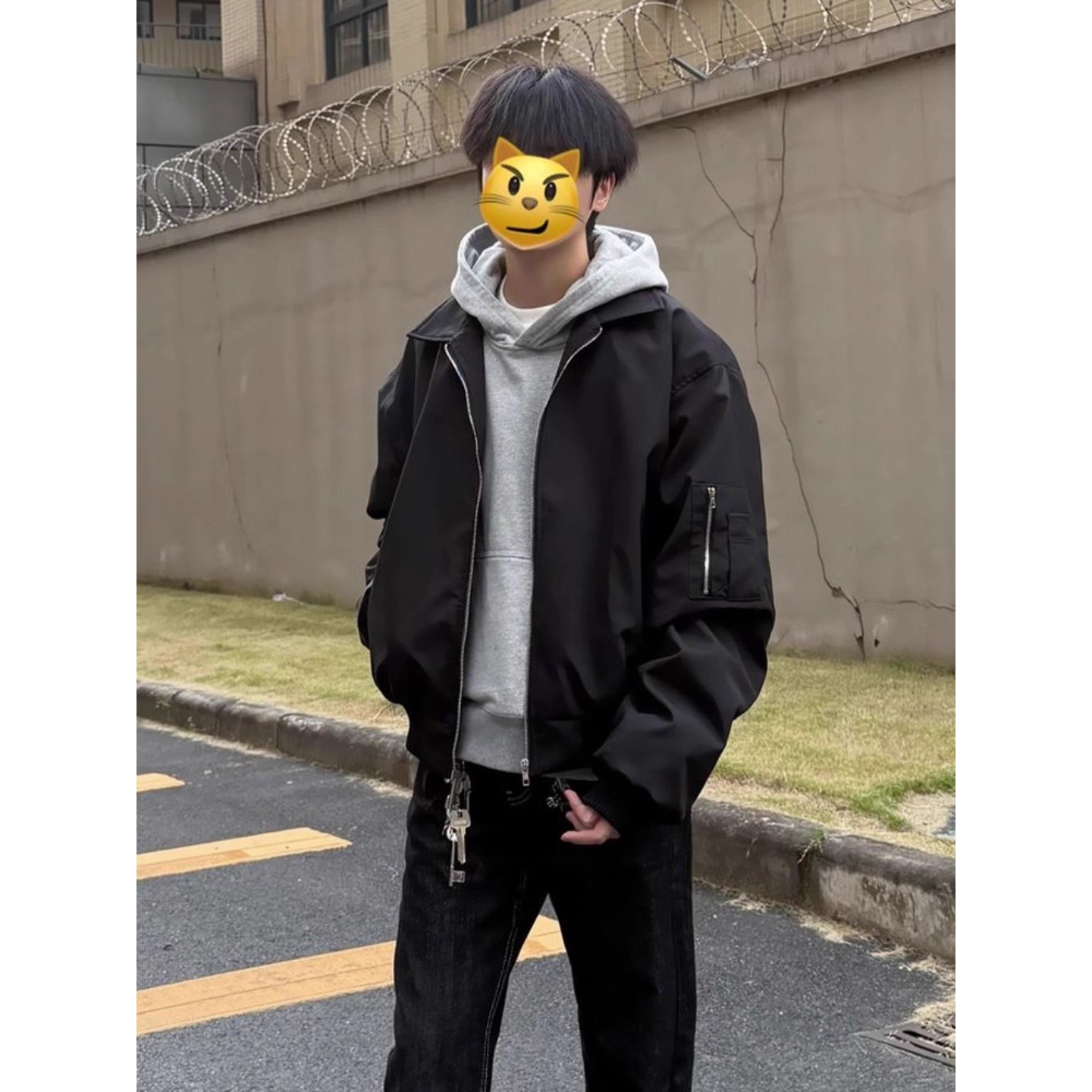 cra黑色ma1美式飞行夹克男款秋冬