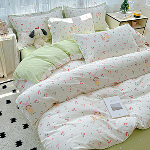 一米八乘两米二全棉被罩1米8x2米2三六春夏天家用纯棉被套180x200