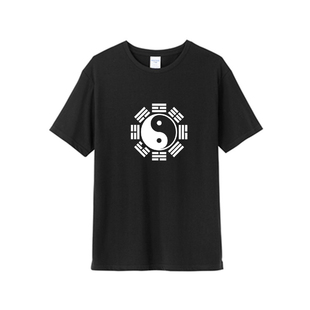 武术太极阴阳八卦图案T恤短袖太极表演衣服中国风男女款禅道定制T