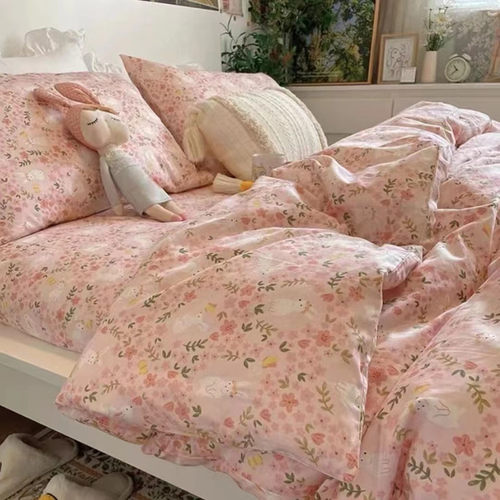 2023新款纯棉清新碎花床单被套