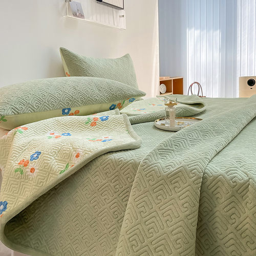 定制一面绒一面棉双面床盖榻榻米