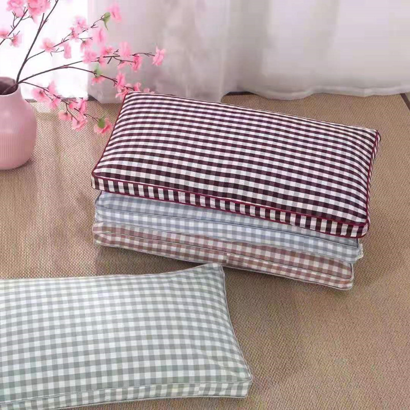 学生宿舍纯棉老粗布全荞麦枕头护颈椎助睡眠家用枕芯一对单个单人
