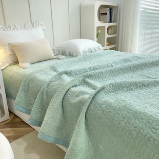 一面绒一面布床盖牛奶绒婴儿绒双面冬季加绒床单2024新款四季通用