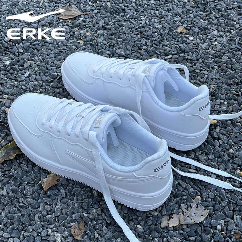 鸿星尔克男鞋秋季新款透气白色板鞋青少年运动鞋子女士休闲小白鞋