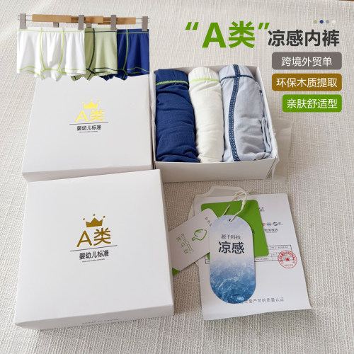 【跨境外贸单三箱售空无补A类内裤】男童木质提取环保舒适型内裤