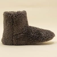 Japanese high-top cotton slippers, women's autumn and winter waterproof bags and plush warm indoor boots, silent home machine wash anti-slip thumbnail 6