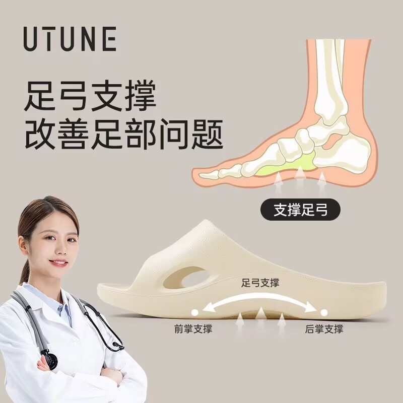 优调扁平足拖鞋足弓支撑男女凉鞋