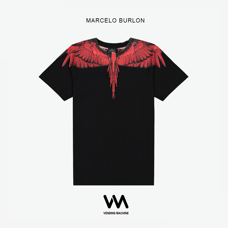 Marcelo Burlon 19ss teeº£ÍâÕýÆ·MBпîºìÉ«³á°òÄÐŮͬ¿î¶ÌÐäTÐô