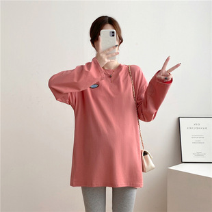 时尚 春秋T恤卫衣大码 款 秋上衣中长款 孕妇装 孕妇春装