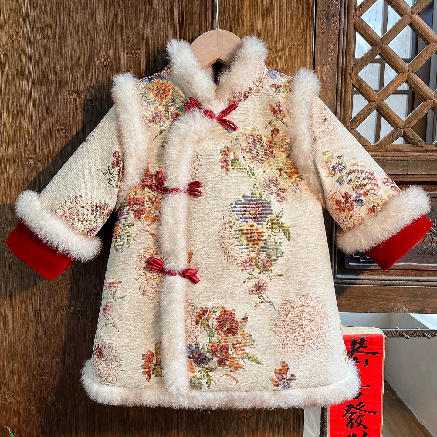 女童国风旗袍裙冬季2025新款儿童中式汉服加厚拜年服女宝周岁礼服,童装/婴儿装/亲子装,旗袍,淘宝优惠券,粉丝福利购,淘宝优惠卷