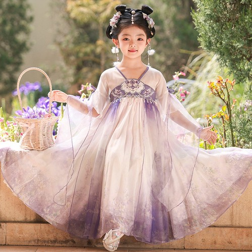 汉服女童夏季连衣裙古装公主裙子