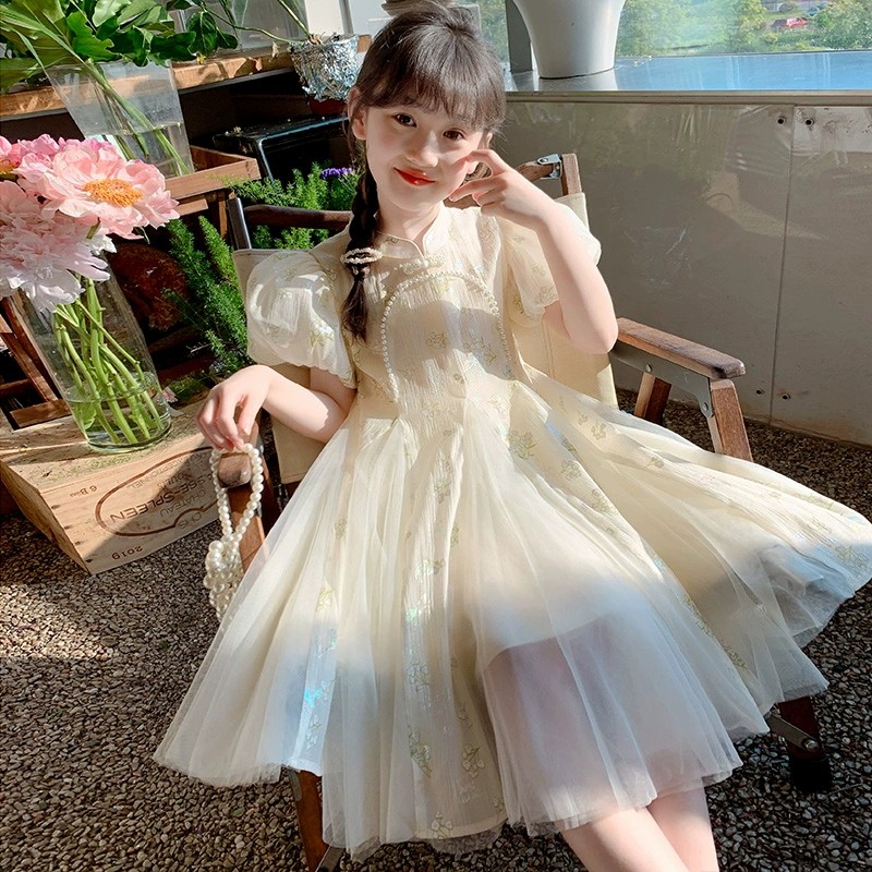 女童连衣裙夏装儿童新中式裙子2026新款小女孩短袖旗袍夏季公主裙