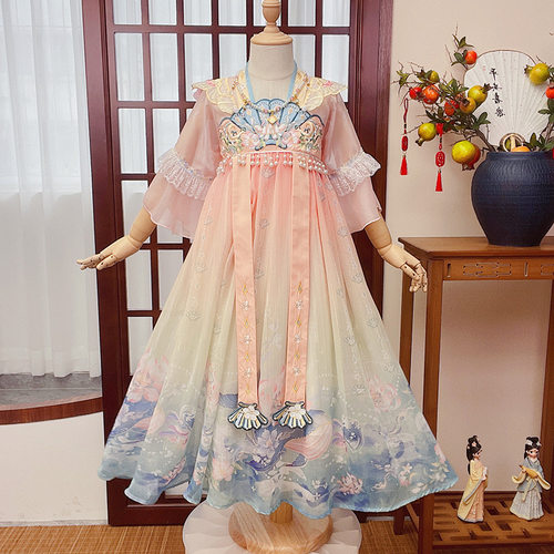 儿童薄款夏季女童轻纱飘逸汉服夏