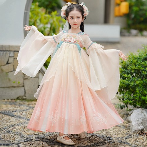 汉服女童公主裙春秋中国风连衣裙