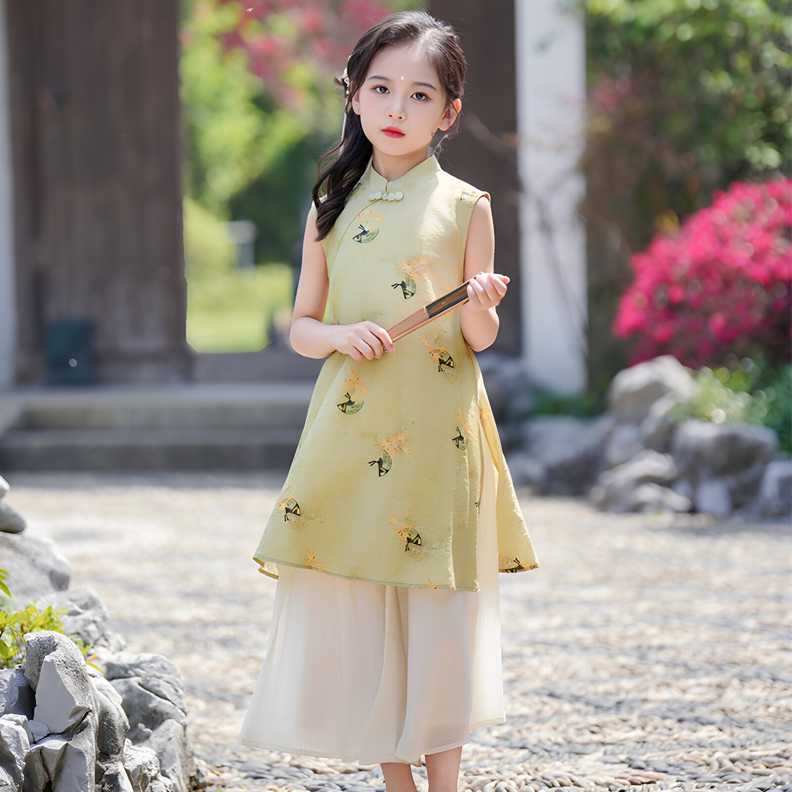 女童连衣裙夏装国风新中式旗袍裙图片