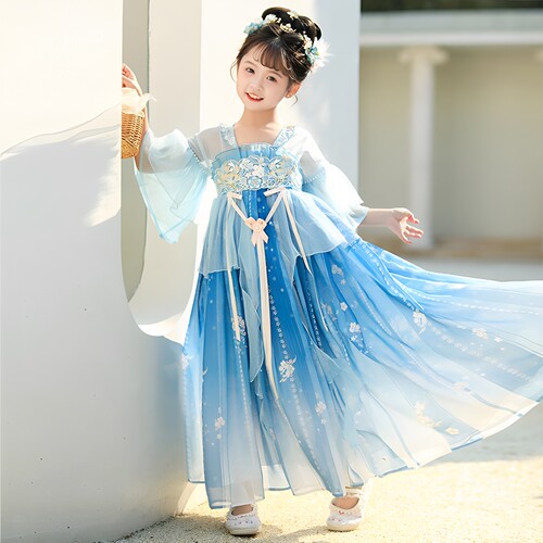 女童汉服夏季新款超仙古风公主裙
