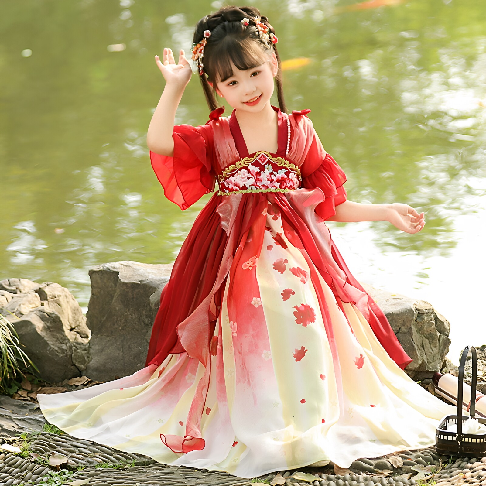 女童汉服夏季超仙古装公主连衣裙图片