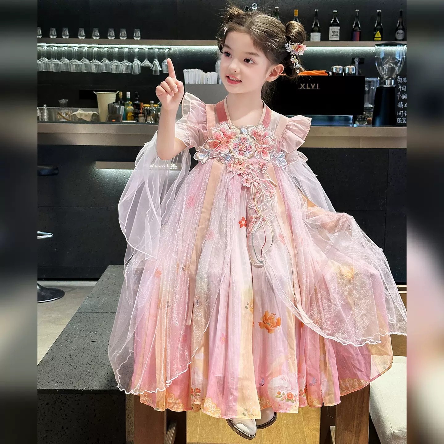 女童汉服公主裙女孩连衣裙夏装2026新款超仙雪纺汉服儿童古装襦裙