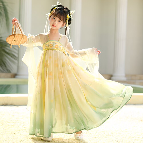 女童汉服春秋国风超仙古装连衣裙