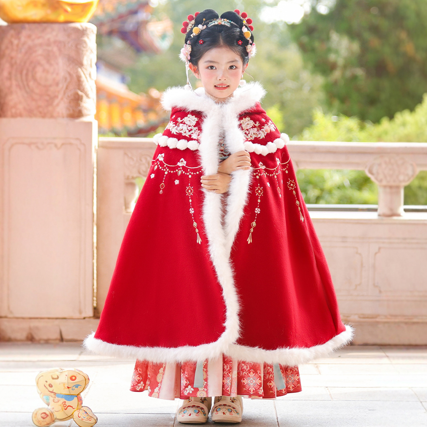 汉服女童冬季国风唐装新年拜年服