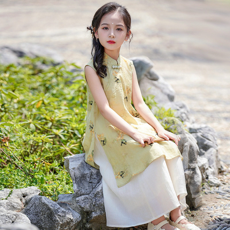 女童连衣裙夏装2026新款儿童夏款小女孩汉服国风新中式旗袍裙夏季