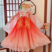 连衣裙春秋国风唐装 儿童古装 女孩古风公主裙 2026新款 女童汉服春装