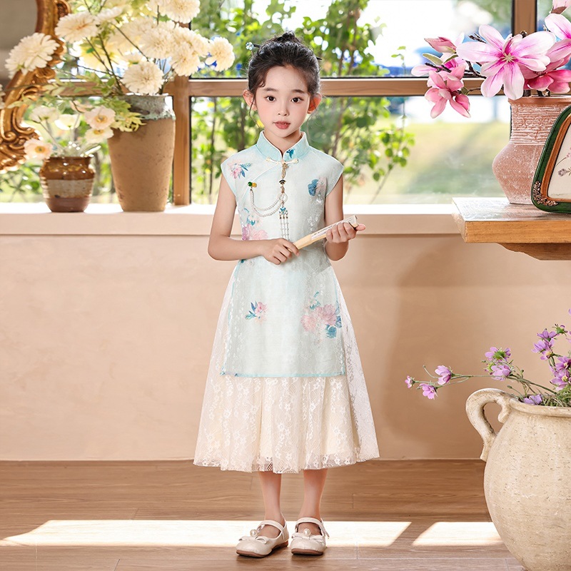 女童旗袍连衣裙夏季国风改良汉服