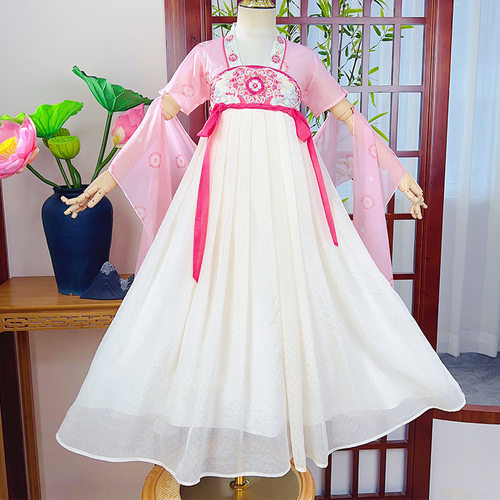 女童汉服夏季超仙中国风短袖古装