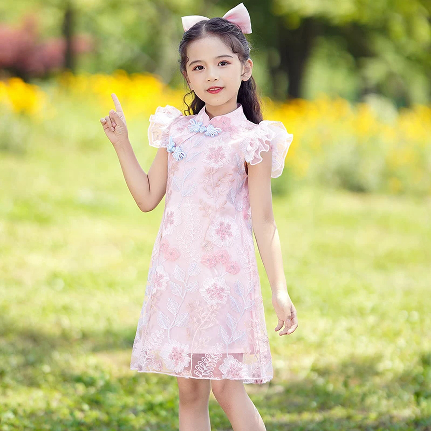 女童改良旗袍夏季2026新款儿童新中式连衣裙夏装女孩中国风公主裙