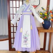 古装 女孩冬季 拜年服 儿童国风唐装 汉服女童秋冬加绒连衣裙2026新款