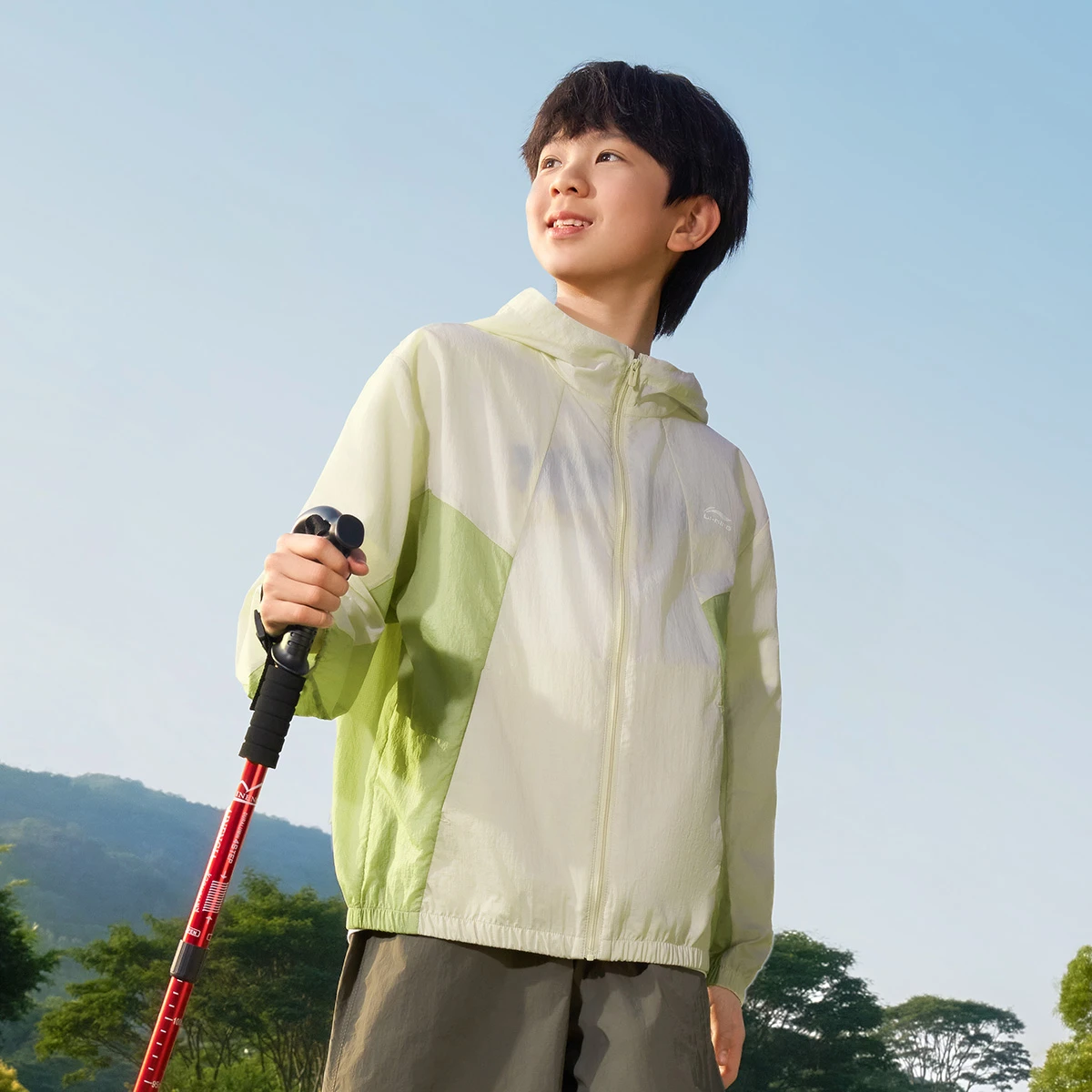 李宁2026新款男女小大童防泼水宽松运动风衣YFDW149-2