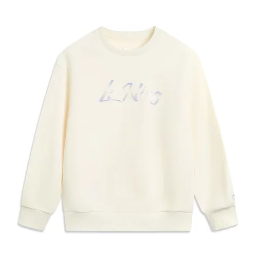 李宁女大童宽松套头卫衣YWDV422-1