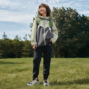 李宁运动生活系列儿童舒适亲肤束脚加绒保暖运动长裤 YYKU148