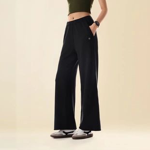 女直筒宽松长裤 李宁奶芙裤 2026新款 卫裤 AKLW390 阔腿针织运动裤