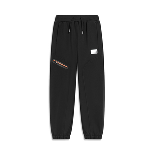 Lining 冬季 儿童韦德系列纯色抓绒束脚针织长裤 YYKT085 李宁正品
