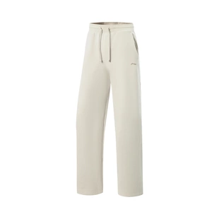 直筒保暖长裤 李宁运动裤 女子2025冬季 新款 AKYV112 舒适针织卫裤